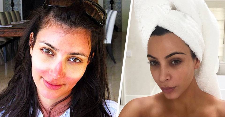 Here Are 15 Pics Of What Kim Kardashian Looks Like With No Makeup On