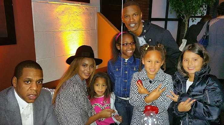 Jamie Foxx con Annalise e i Carter
