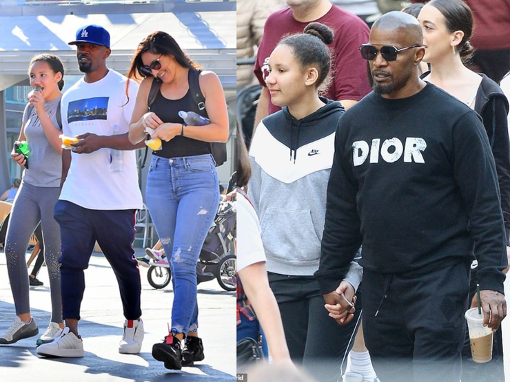 Jamie Foxx in visita a Disneyland con la figlia Annalise