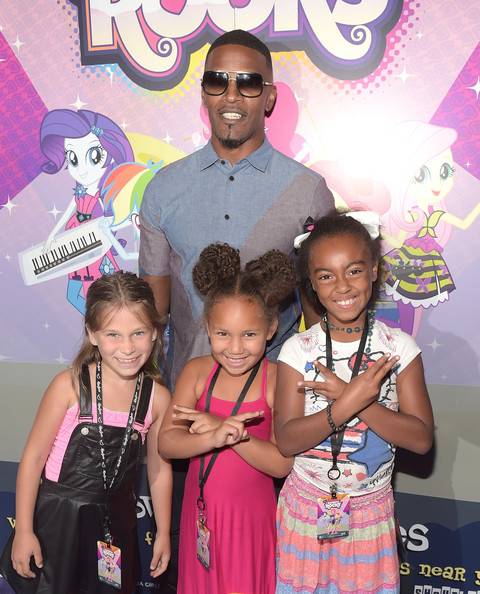 Jamie Foxx con Annalise Bishop alla prima di My Little Pony